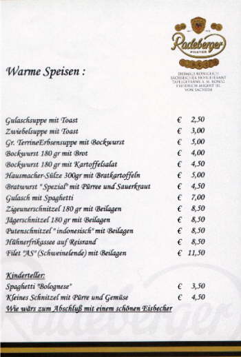 Warme Speisen